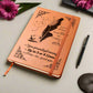 Personalized "I can do all things though Christ" Christian Notebook Journal (Brown feather)