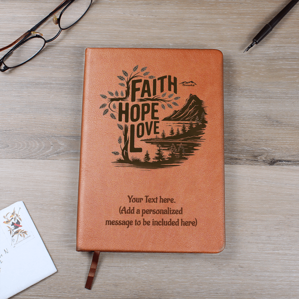 Faith, Hope, Love Personalized Christian Graphic Journal