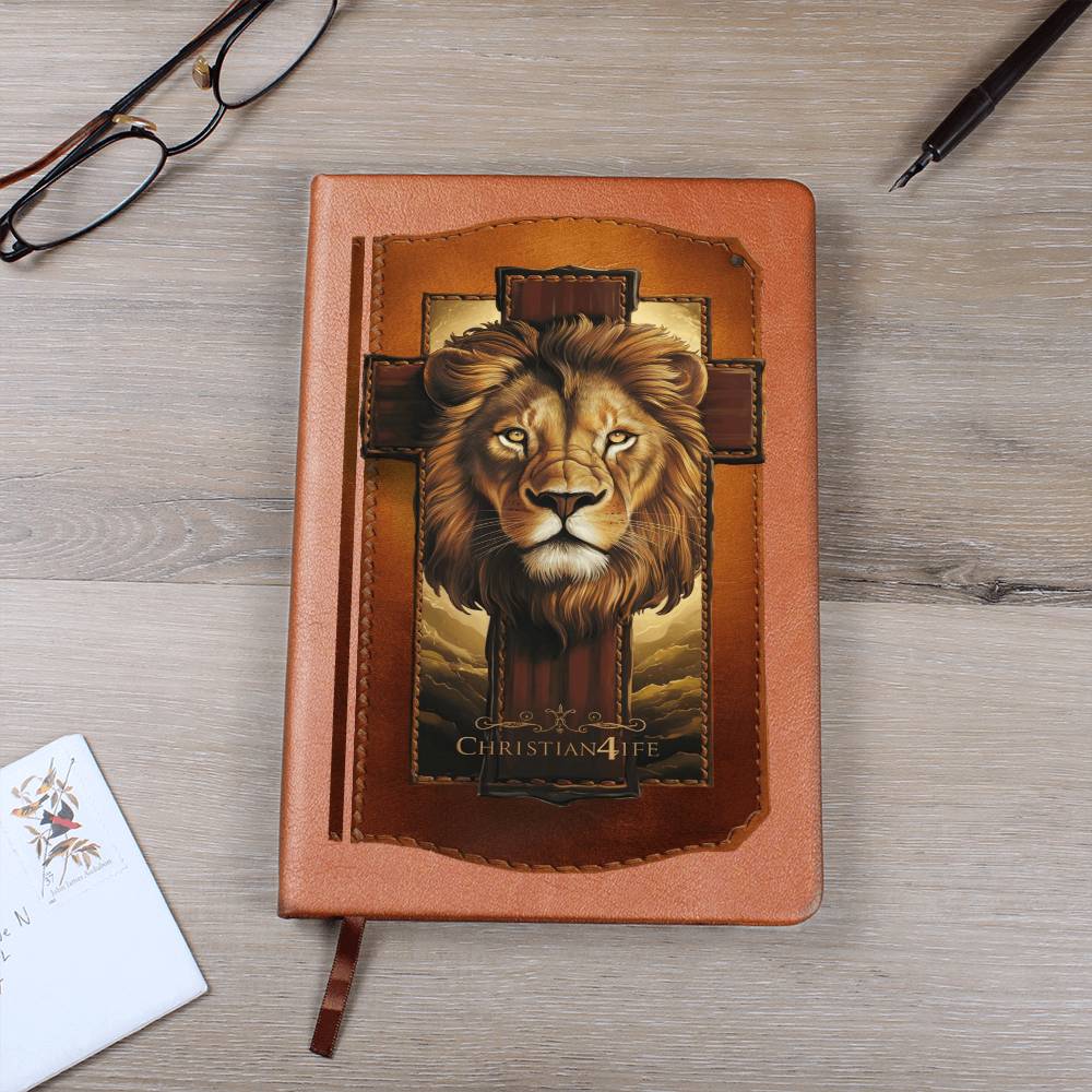 3D Christian4Life Lion and Cross Graphic Christian Journal Journals Christian4Life