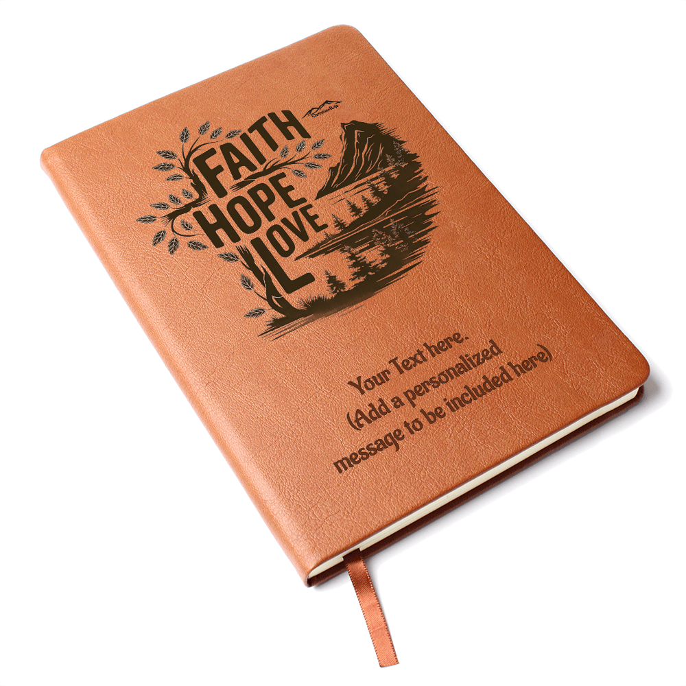 Faith, Hope, Love Personalized Christian Graphic Journal