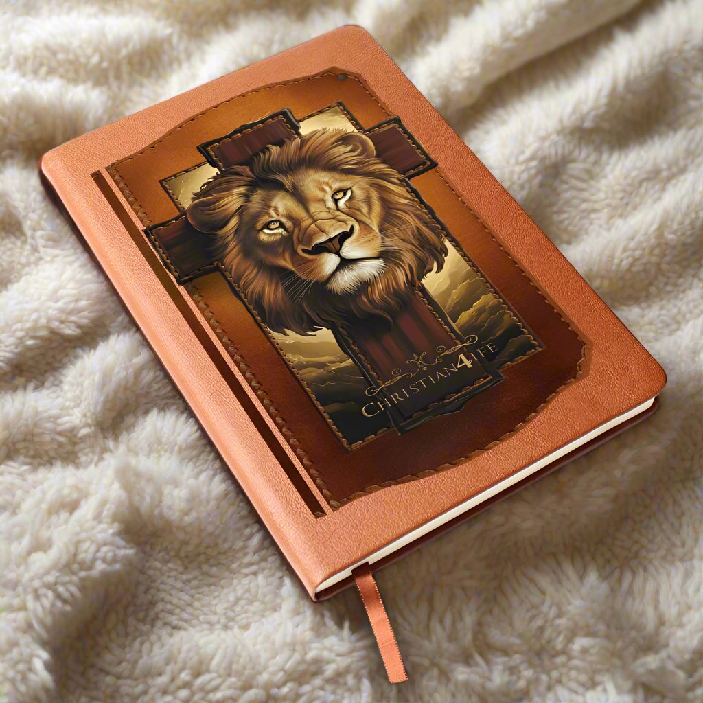 3D Christian4Life Lion and Cross Graphic Christian Journal Journals Christian4Life