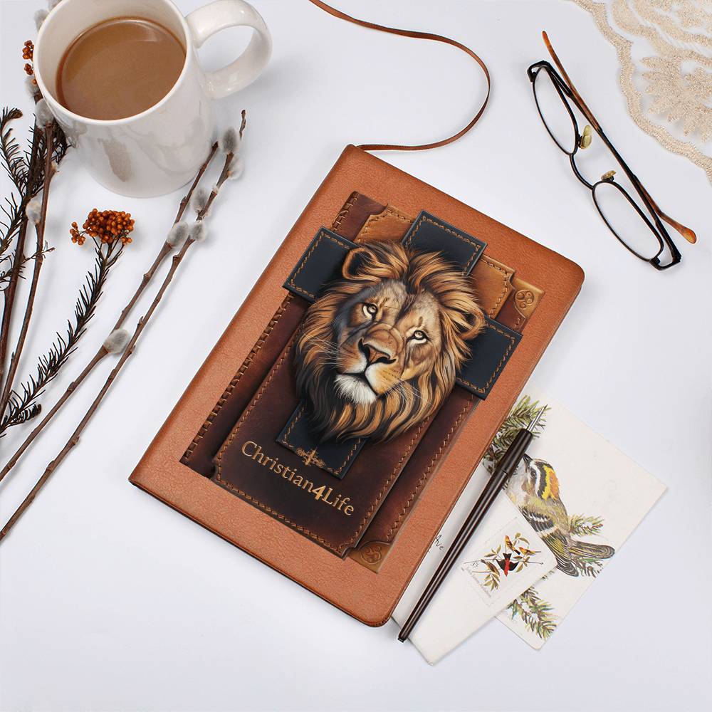 Lion and Cross Christian4Life 3D Graphic Christian Journal Journals Christian4Life