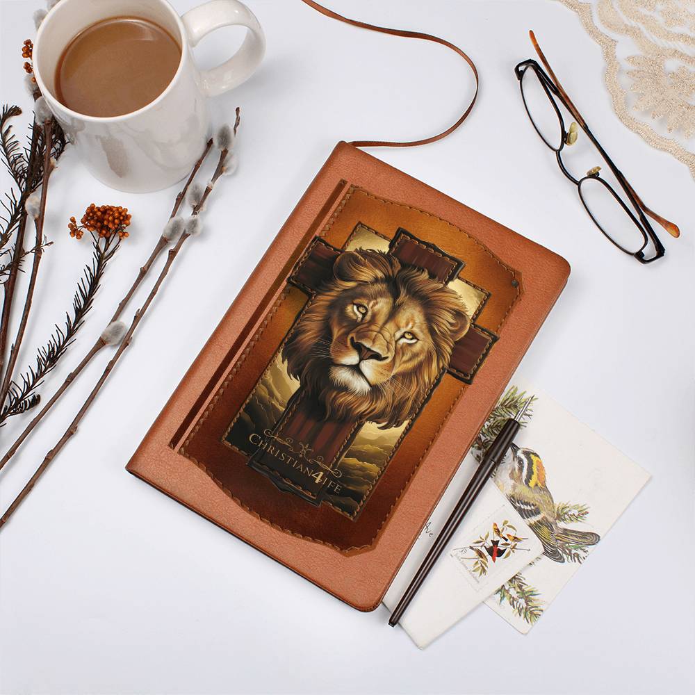 3D Christian4Life Lion and Cross Graphic Christian Journal Journals Christian4Life