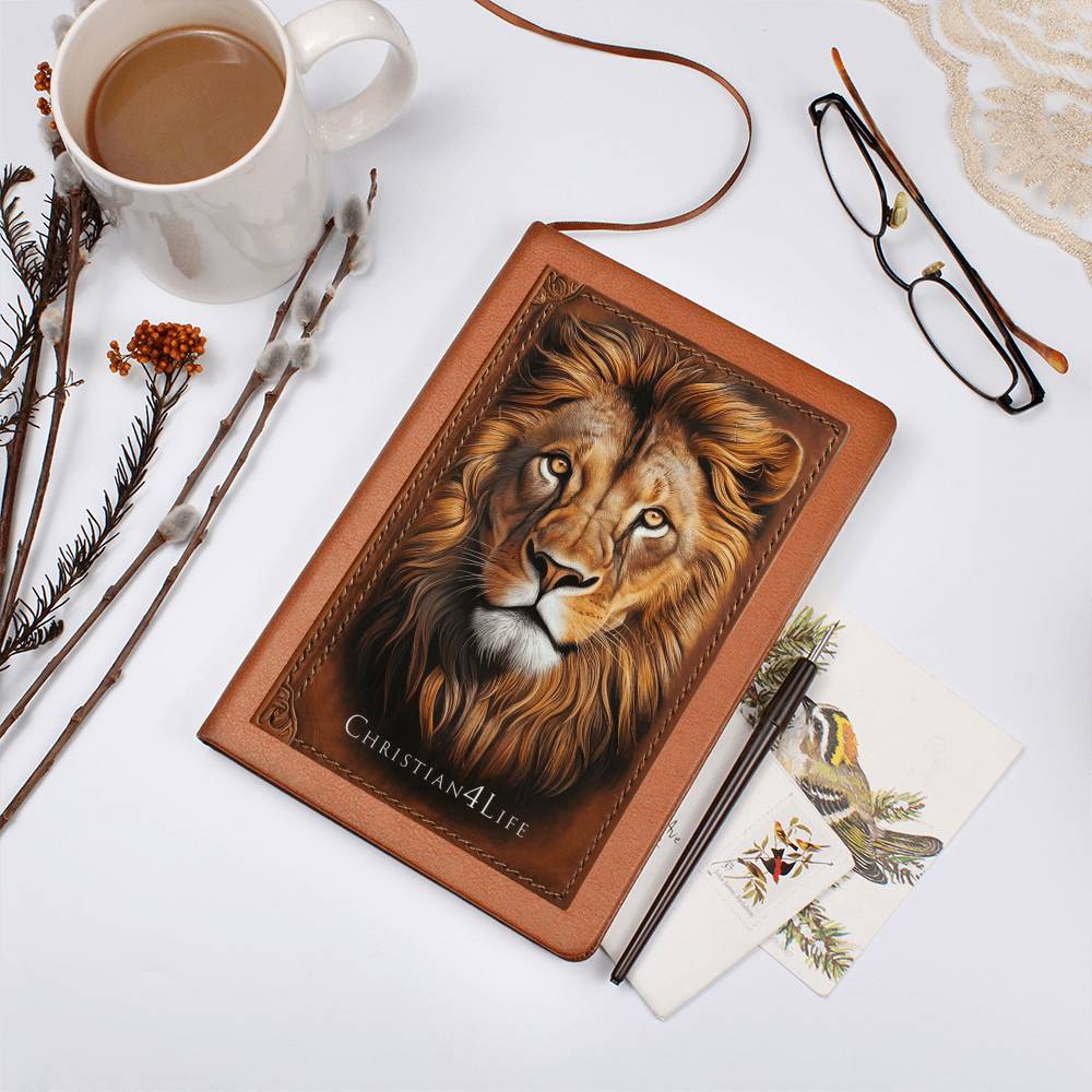 3D Christian4Life Lion Graphic Christian Journal Notebook (vegan leather) Journals Christian4Life