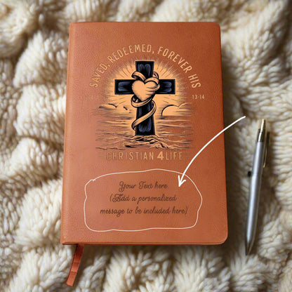 Personalized "Saved, Redeemed, Forever His" Christian Journal