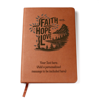 Faith, Hope, Love Personalized Christian Graphic Journal