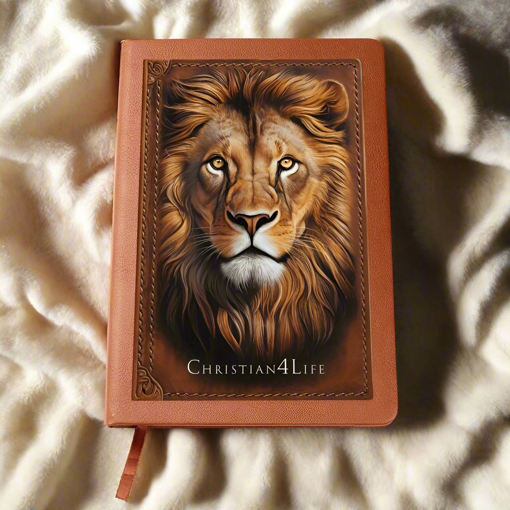 3D Christian4Life Lion Graphic Christian Journal Notebook (vegan leather) Journals Christian4Life