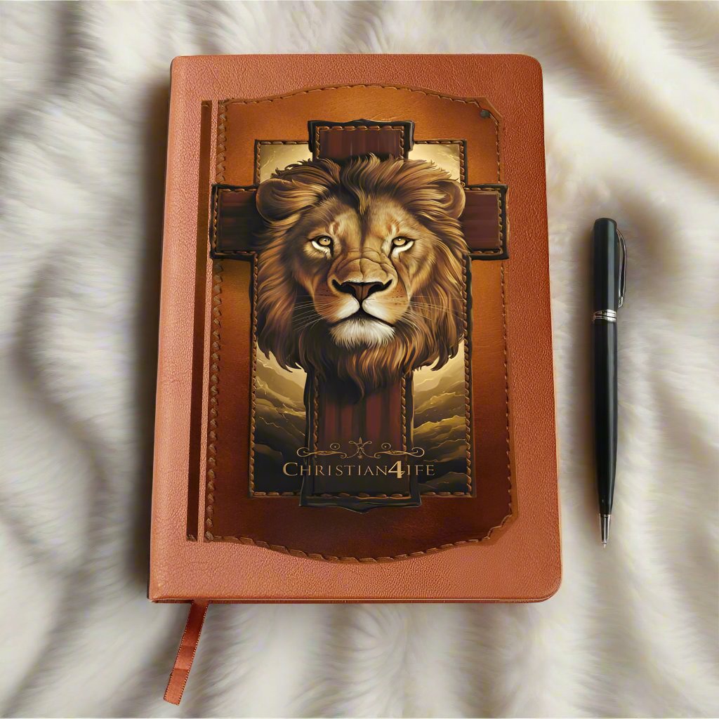 3D Christian4Life Lion and Cross Graphic Christian Journal Journals Christian4Life