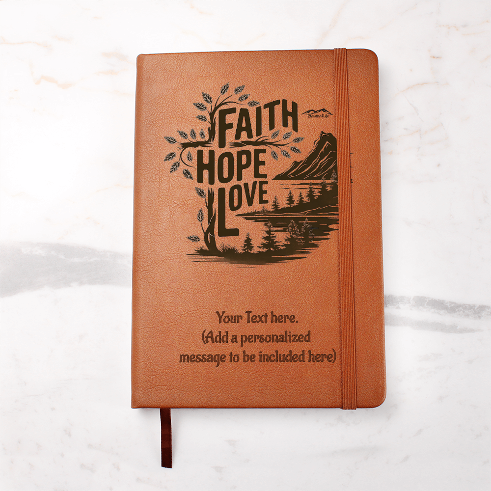 Faith, Hope, Love Personalized Christian Graphic Journal