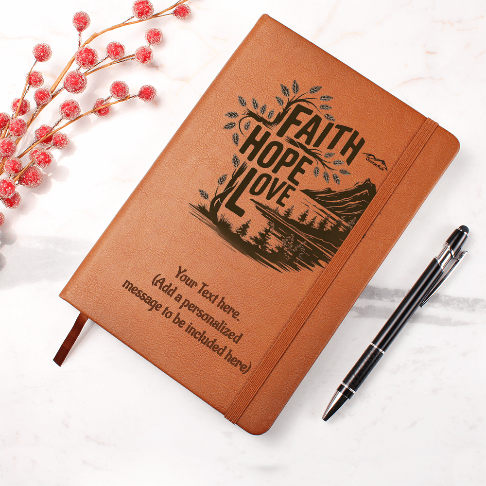 Faith, Hope, Love Personalized Christian Graphic Journal