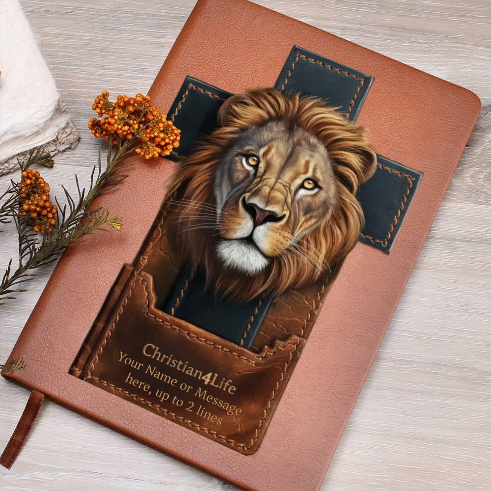 Personalized 3D Christian4Life Lion and Cross Graphic Christian Journal