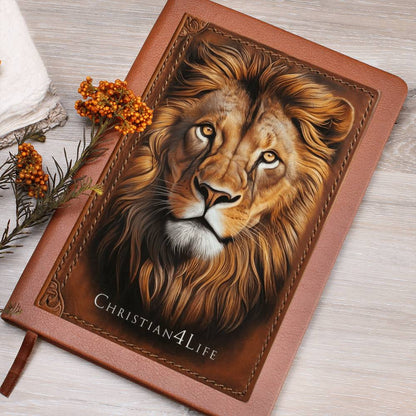 3D Christian4Life Lion Graphic Christian Journal Notebook (vegan leather) Journals Christian4Life