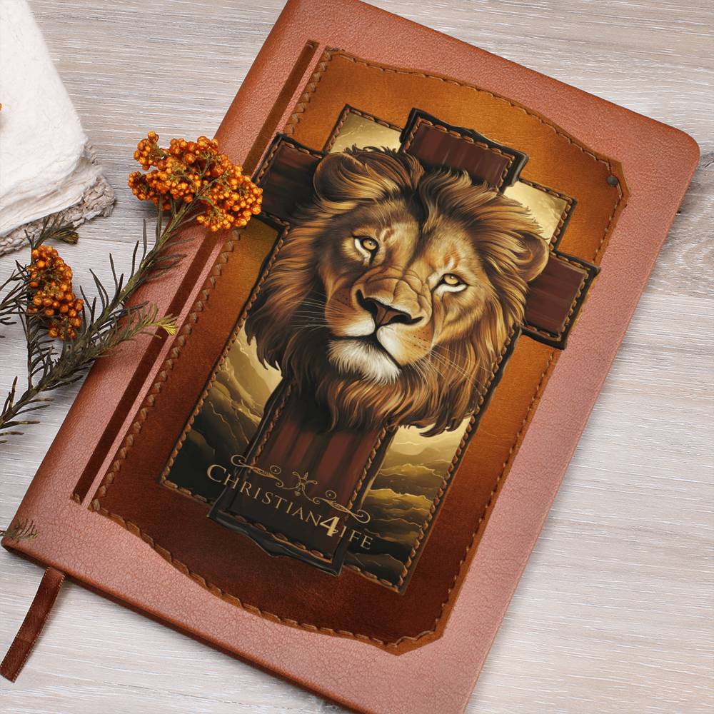 3D Christian4Life Lion and Cross Graphic Christian Journal Journals Christian4Life