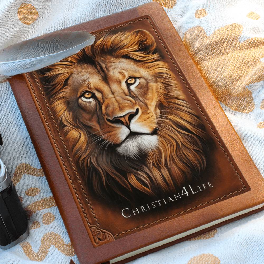 3D Christian4Life Lion Graphic Christian Journal Notebook (vegan leather) Journals Christian4Life