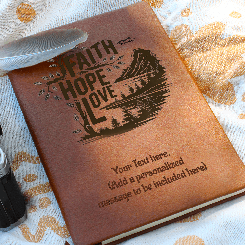 Faith, Hope, Love Personalized Christian Graphic Journal