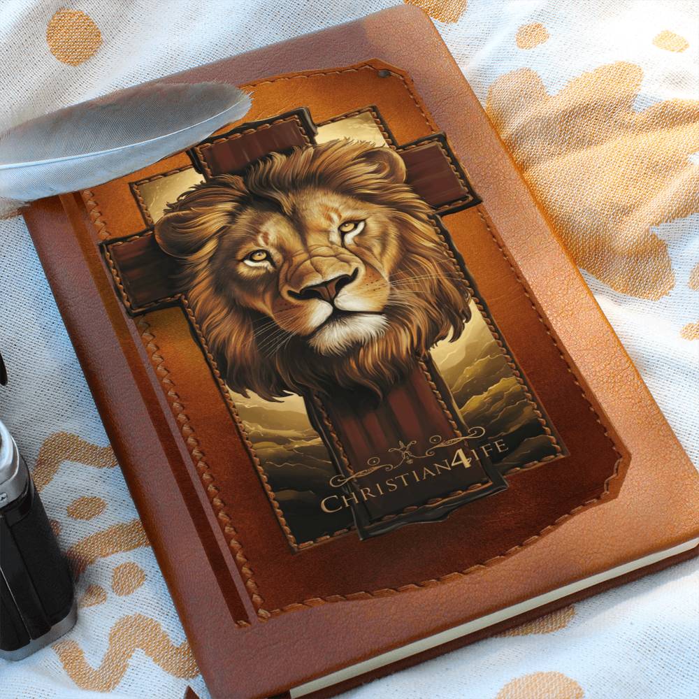 3D Christian4Life Lion and Cross Graphic Christian Journal Journals Christian4Life