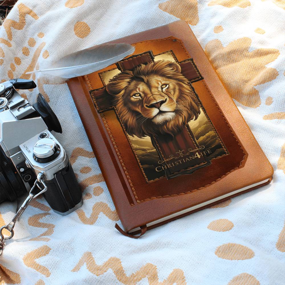 3D Christian4Life Lion and Cross Graphic Christian Journal Journals Christian4Life