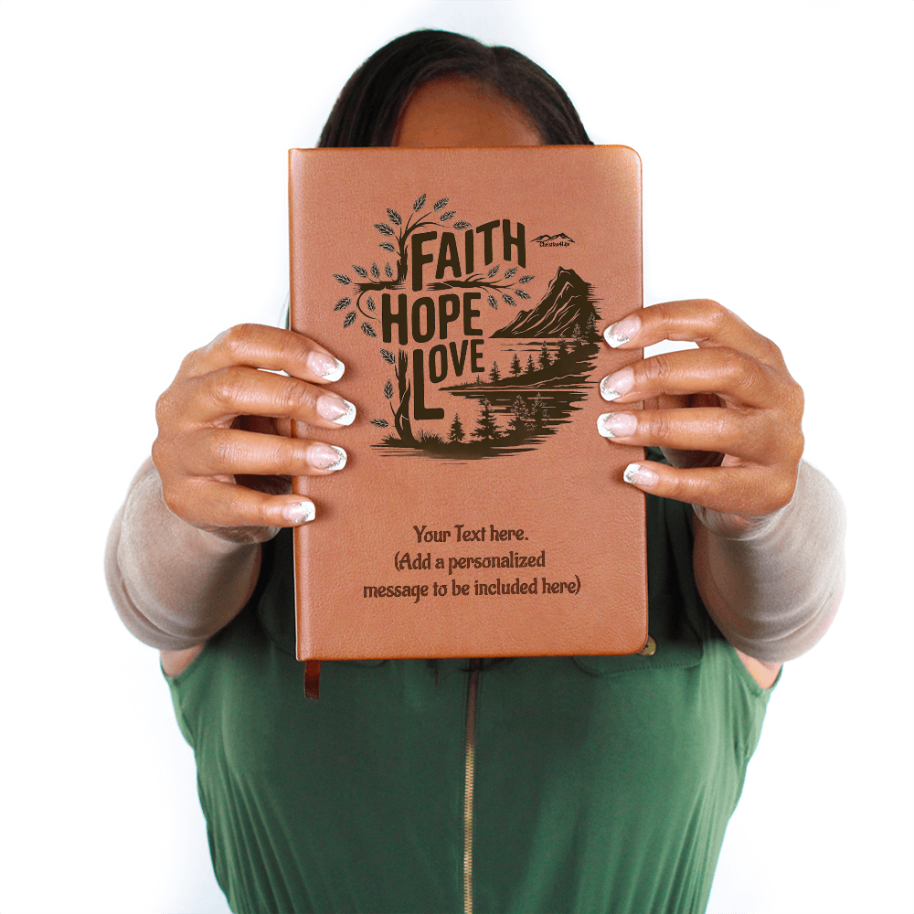 Faith, Hope, Love Personalized Christian Graphic Journal