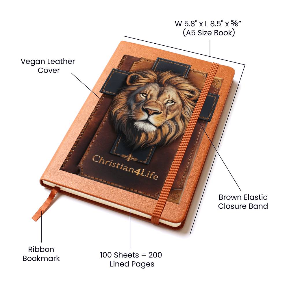 Lion and Cross Christian4Life 3D Graphic Christian Journal Journals Christian4Life