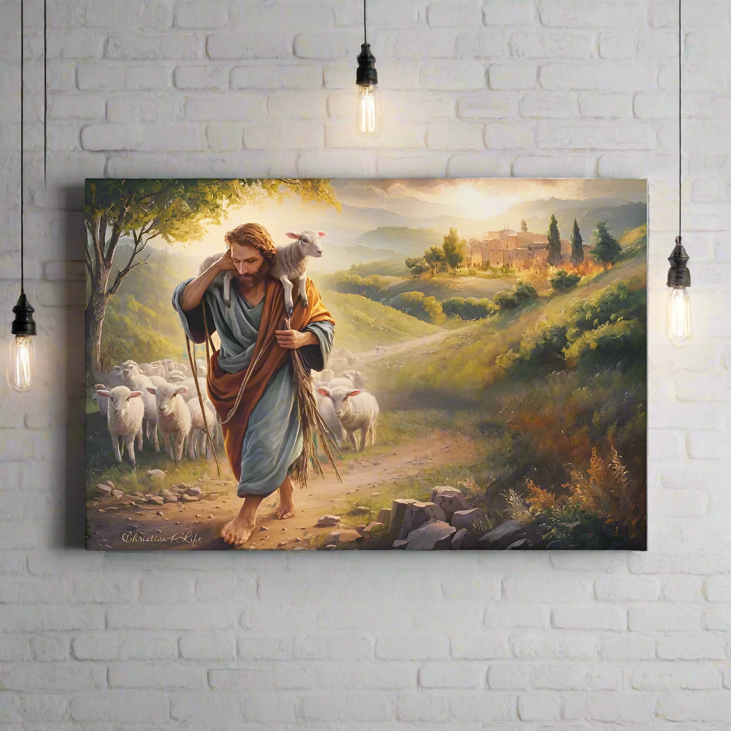 The Good Shepherd Gallery Wrapped Canvas Canvas Christian4Life