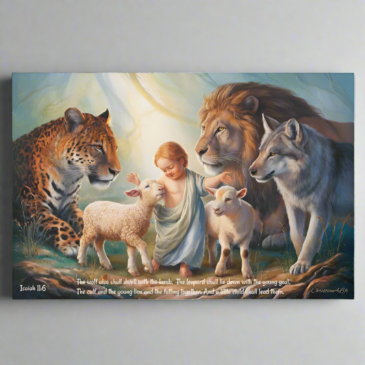 Kingdom, Gallery Wrapped Christian Wall Art Canvas with Quote