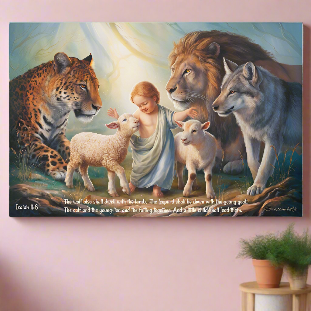 Kingdom, Gallery Wrapped Christian Wall Art Canvas with Quote