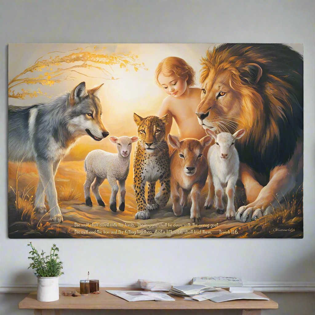 Kingdom To Come, Gallery Wrapped Christian Wall Art Canvas with Quote