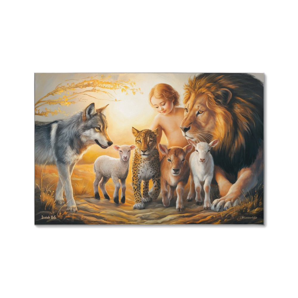 Kingdom To Come, Isaiah 11:6, Gallery Wrapped Christian Wall Art Canvas