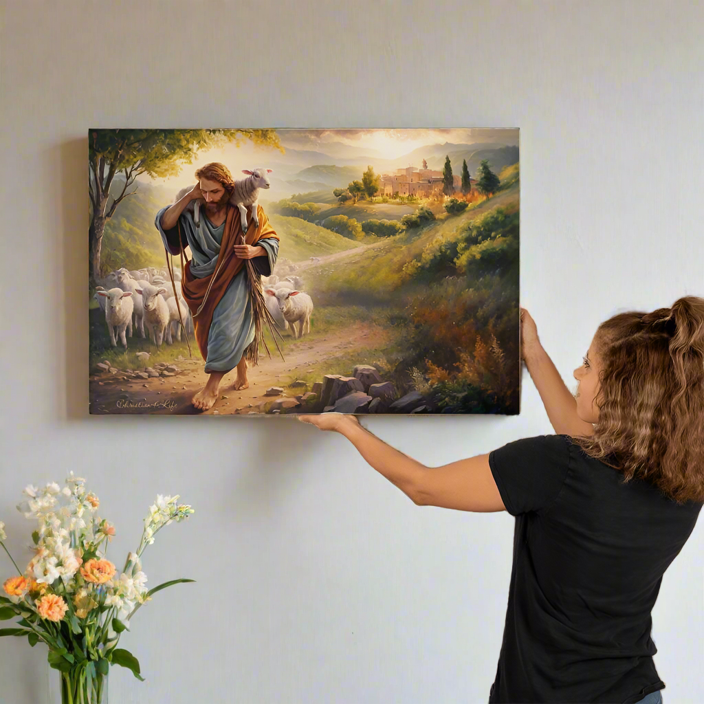 The Good Shepherd Gallery Wrapped Christian Wall Art Canvas