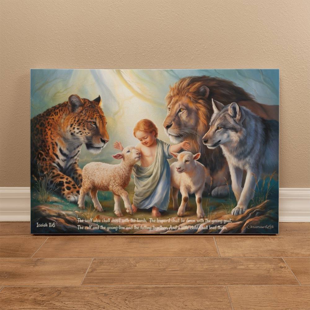 Kingdom, Gallery Wrapped Christian Wall Art Canvas with Quote