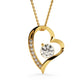 Forever Love Heart Necklace with Personalized Message Card (black)