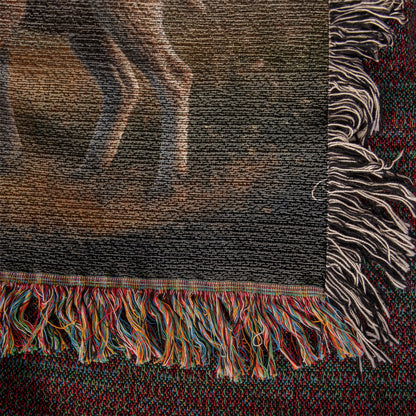 Wolf and Lamb Peaceful Christian Heirloom Woven Blanket Tapestry - Isaiah 11:6