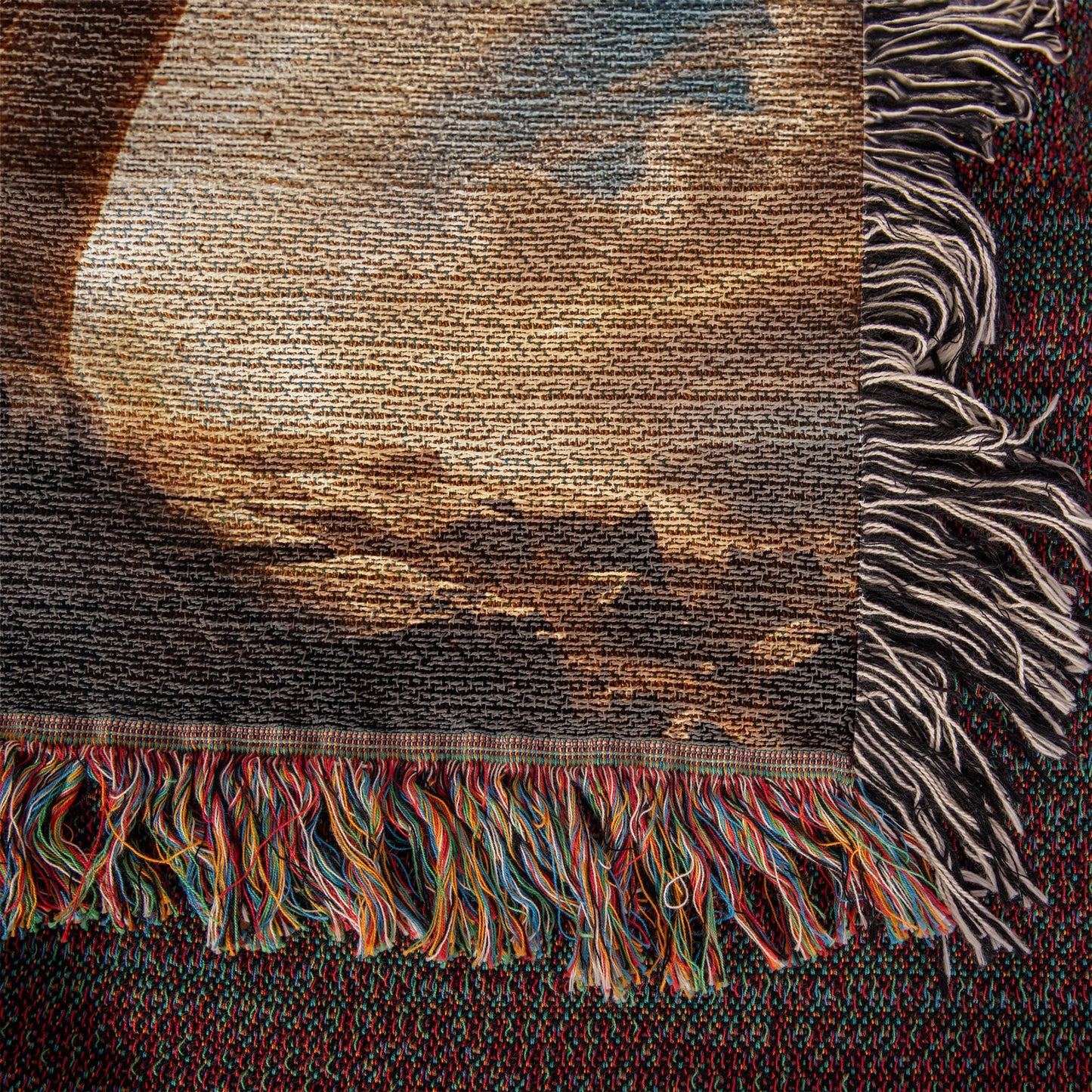 Lion of Judah, Holy Spirit, Clouds and Golden Rays- Heirloom Woven Blanket