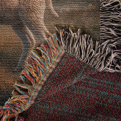 Wolf and Lamb Peaceful Christian Heirloom Woven Blanket Tapestry - Isaiah 11:6