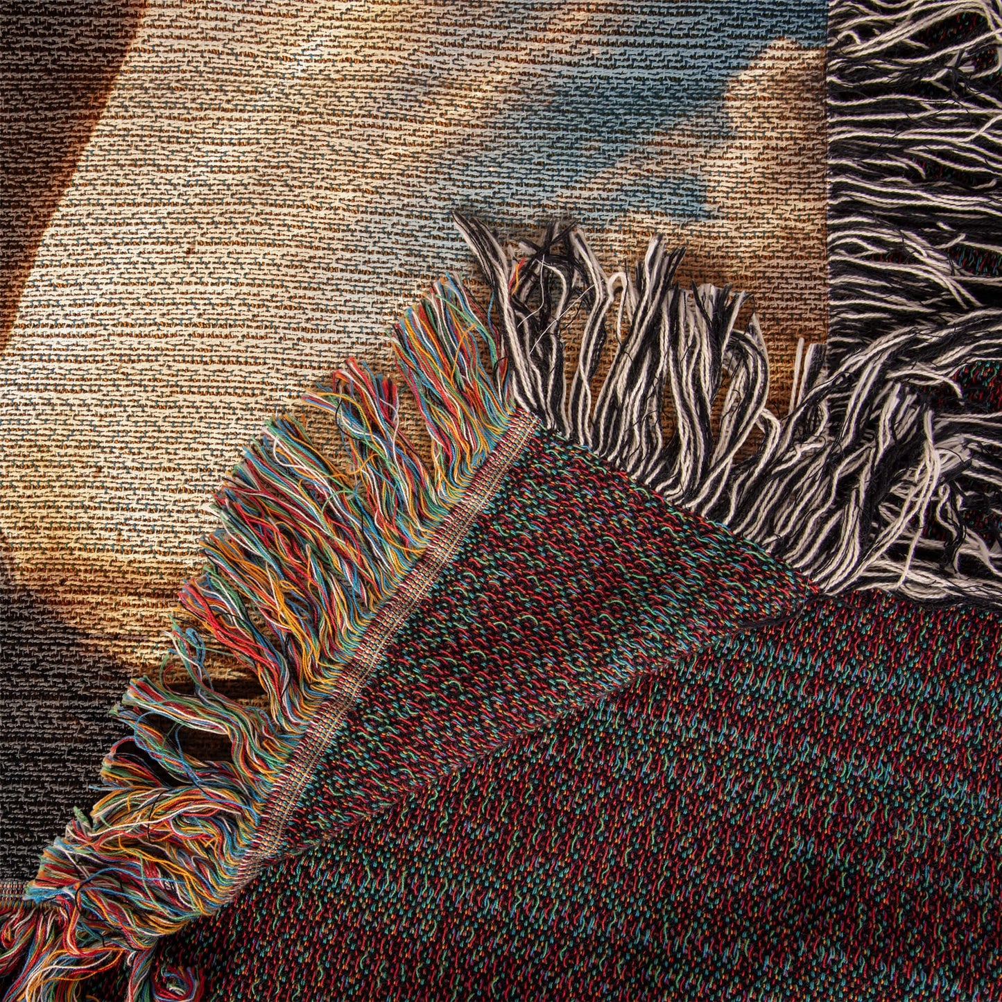 Lion of Judah, Holy Spirit, Clouds and Golden Rays- Heirloom Woven Blanket