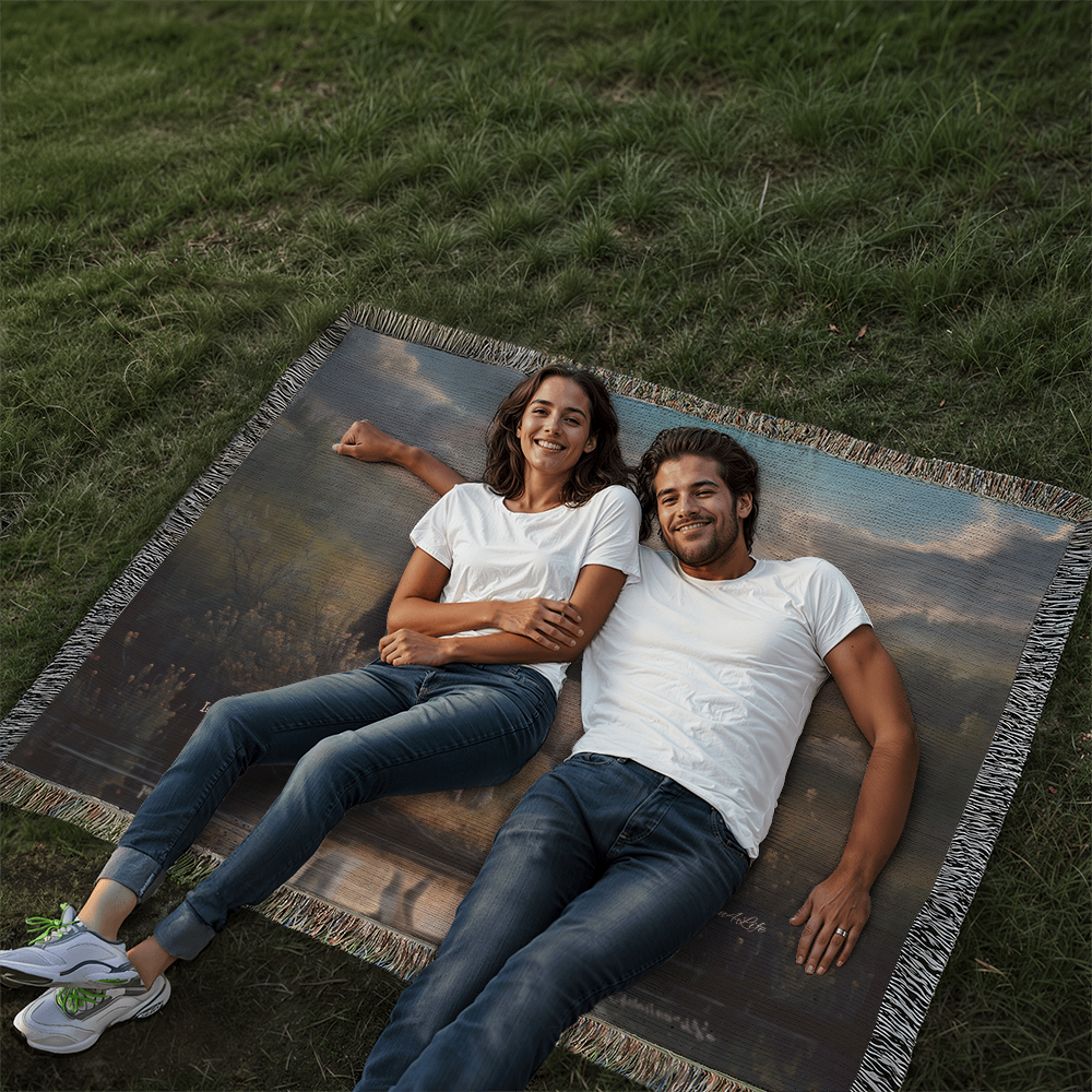 Wolf and Lamb Christian Heirloom Woven Blanket Tapestry - Isaiah 11:6