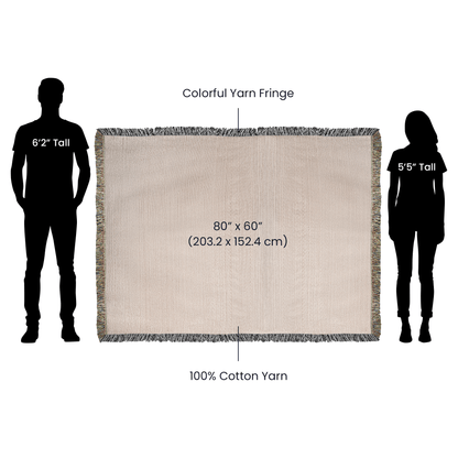 Lion of Judah and Holy Spirit with Golden Rays Heirloom Woven Blanket