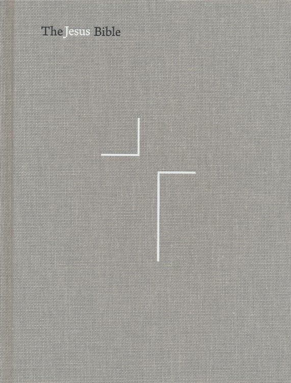 The Jesus Bible, NIV Edition, Cloth Over Board, Gray Linen, Comfort Print - Hardcover