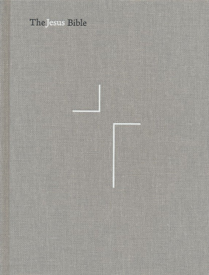 The Jesus Bible, NIV Edition, Cloth Over Board, Gray Linen, Comfort Print - Hardcover