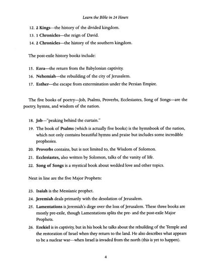Learn the Bible in 24 Hours: An Overview of the Whole Bible - Paperback