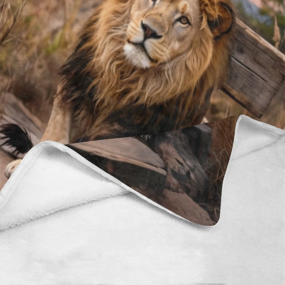 Lion of Judah Rock and Cross - Ultra-Soft Micro Fleece Blanket (multiple sizes)