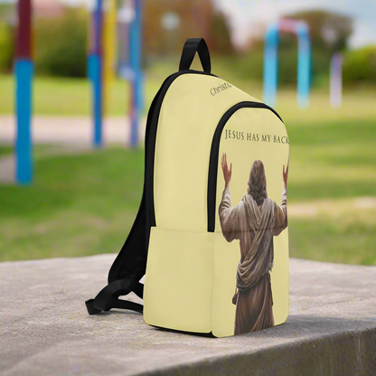 "Jesus Has My Back" Christian Backpack (Choose Yellow Shade))