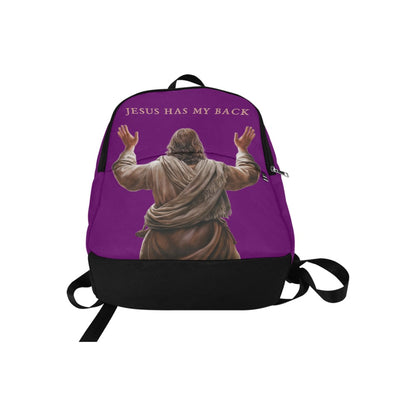 "Jesus Has My Back" Christian Backpack (Choose Purple Shade)