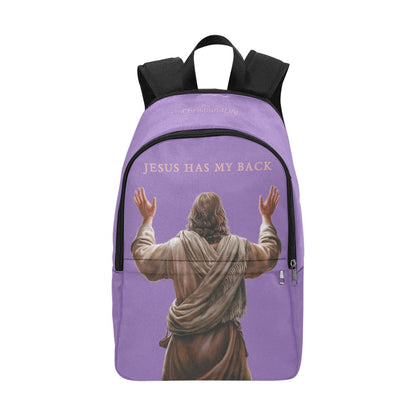 "Jesus Has My Back" Christian Backpack (Choose Purple Shade)