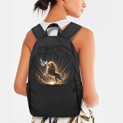 Lion of Judah and Holy Spirit with Golden Rays Casual Backpack