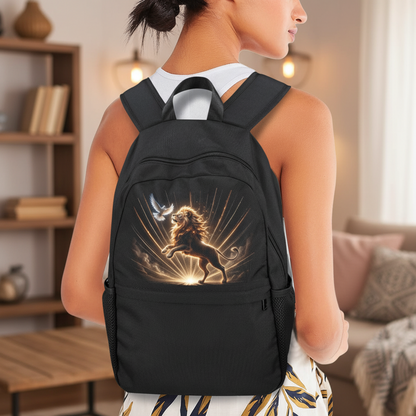 Lion of Judah and Holy Spirit with Golden Rays Casual Backpack
