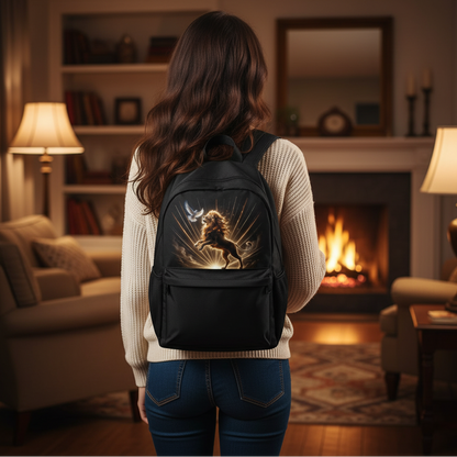 Lion of Judah and Holy Spirit with Golden Rays Casual Backpack