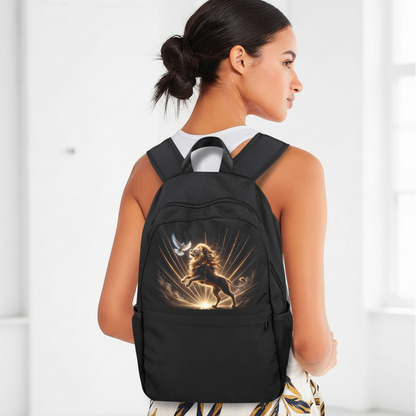 Lion of Judah and Holy Spirit with Golden Rays Casual Backpack