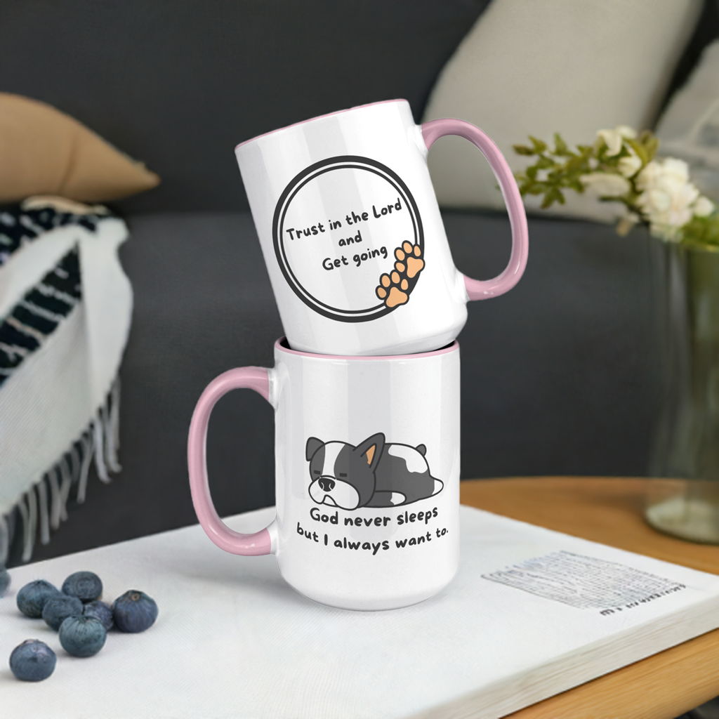 "God never sleeps but I always want to" 15oz Mug - inside color schemes