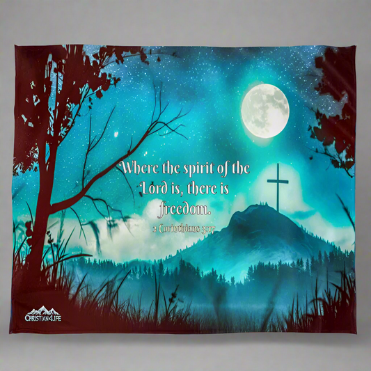 "Where the spirit of the Lord is" Mink Touch Fleece Blanket